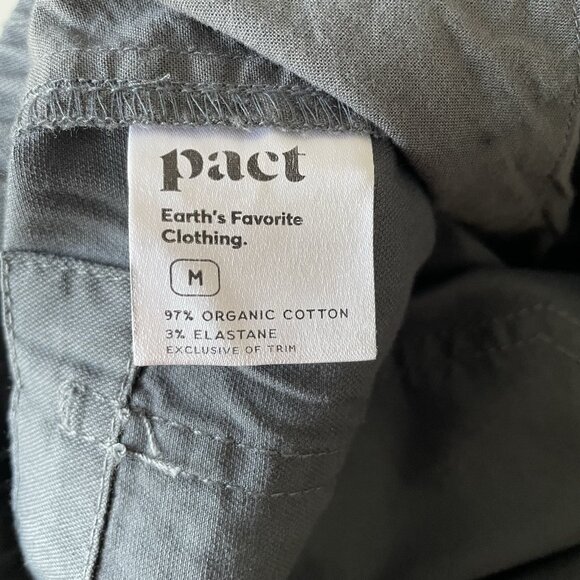 Pact Grey Daily Twill Midweight Pant in Storm Size M/ 30” L Drawstring Organic - Picture 11 of 13